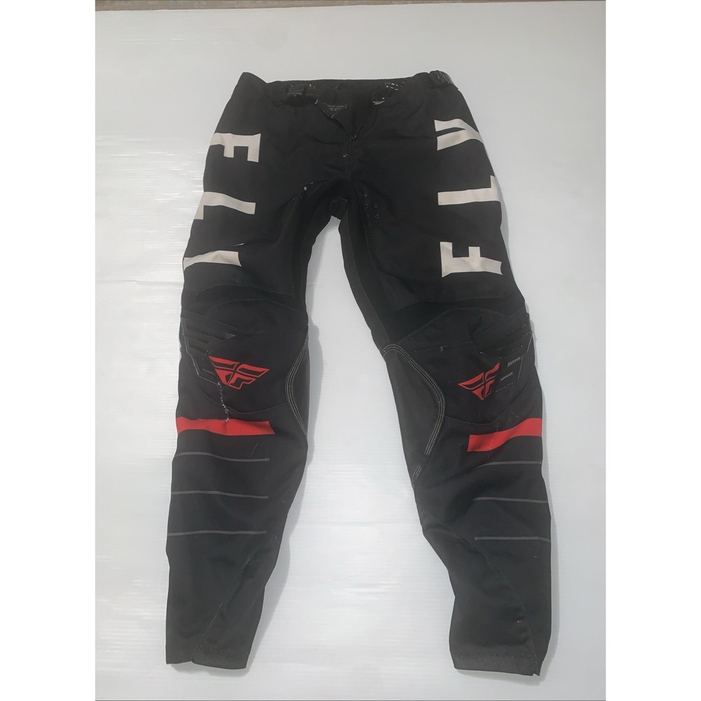 Fly Racing Kinetic Pants Mens Size 32 Black Red Motocross Riding Pants
